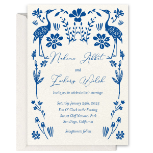 Something Blue Wedding Invitation
