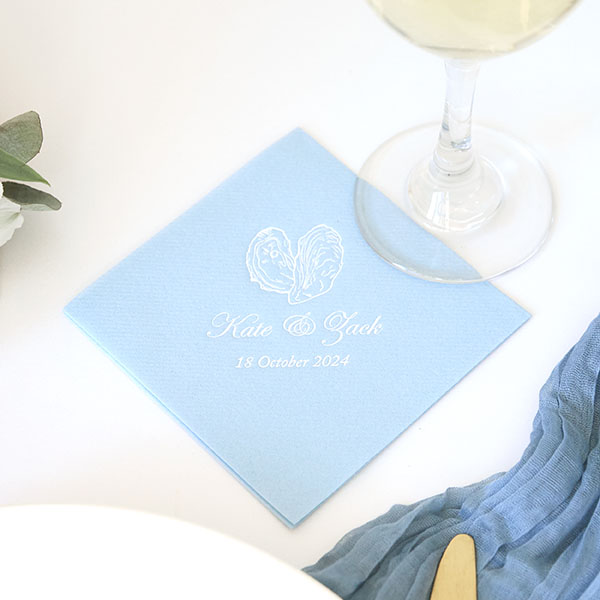 Classic Italian Wedding Oyster Napkin