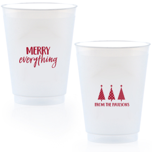 The Merry Everything Holiday Cup is good for use in Christmas themed parties and can't be beat. Showcase your style in every detail of your party's theme!
