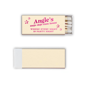 Get ready to party every night with these Every Night Is Party Night Matches! They’re perfect for anyone who likes to live life to the fullest and have a good time. The bright and bold design will bring a festive spirit to any celebration.