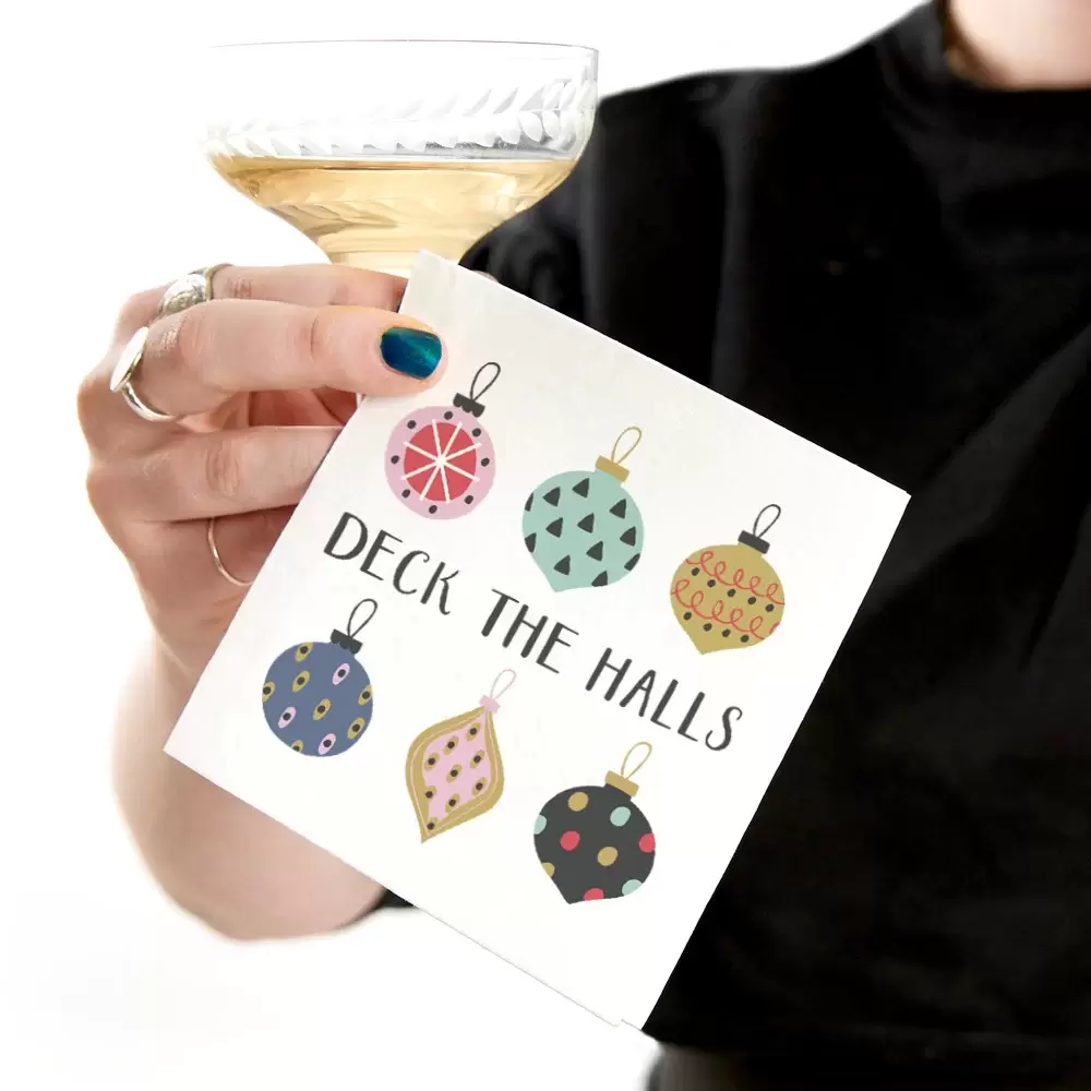 Elevate your Christmas party cocktails with napkins from For Your Party!