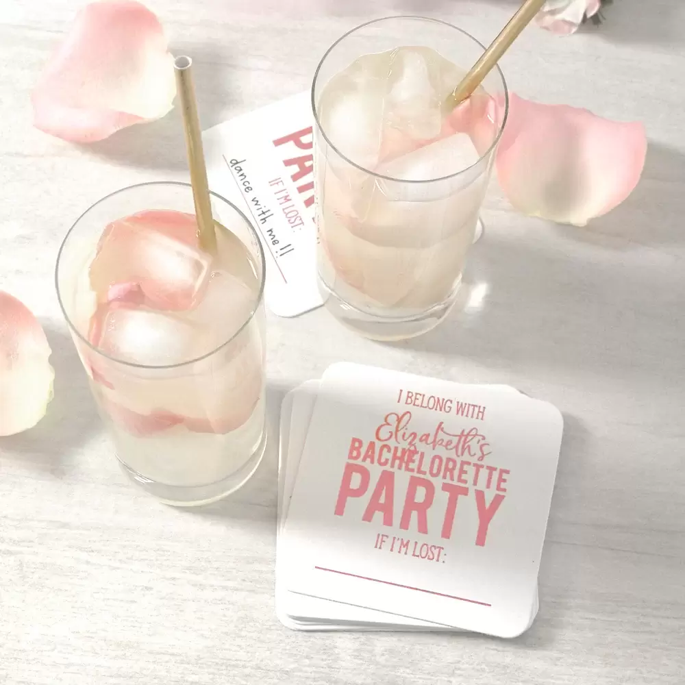 personalized bachelorette party coasters