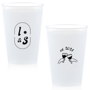 Personalized Frosted Plastic Cups - 20 Ounce Shatterproof Frost