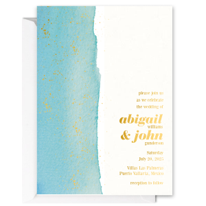 Watercolor Splash Modern Invitation