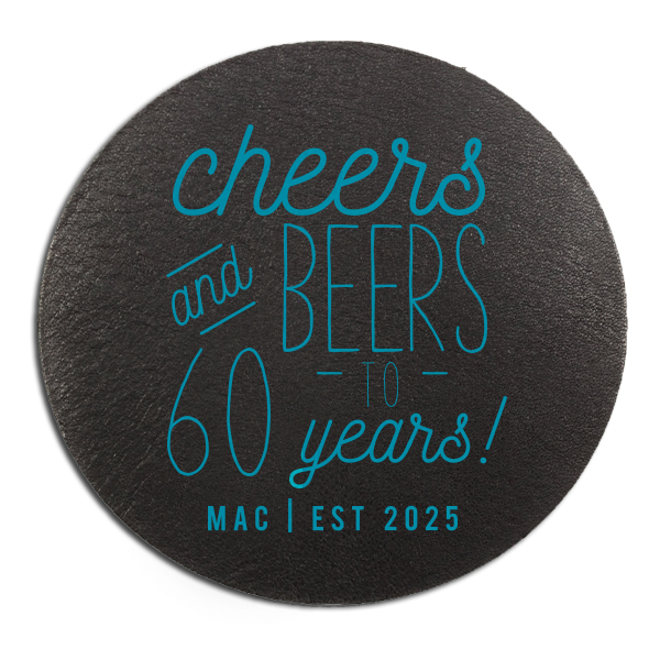 The ever-popular White Square Coaster with Shiny Turquoise Foil will make your guests swoon. Personalize your party's theme today.