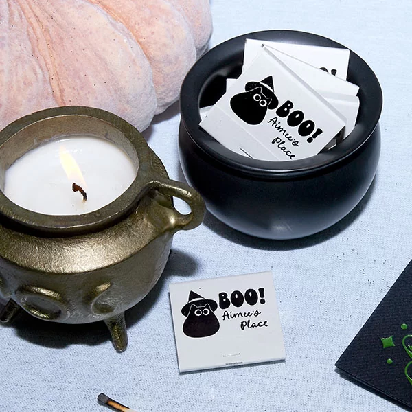 Witchy Cat Match aside candle