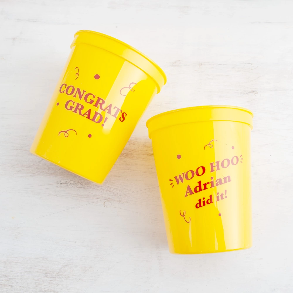 personalized graduation party favor stadium cups