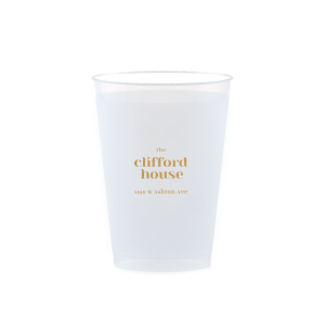 Personalized Clear Plastic Cup with Gold Ink Cup Ink Colors will impress guests like no other. Make this party unforgettable.
