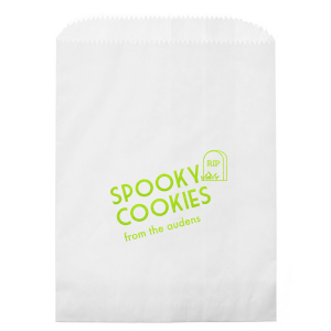 Our beautiful custom Shiny Kiwi / Lime Large Cellophane Bag with Shiny Kiwi / Lime Foil has a RIP graphic and is good for use in Halloween themed parties and can be personalized to match your party's exact theme and tempo.