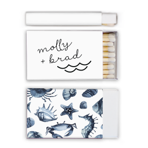 Our beautiful custom White Classic Custom Photo Matchbox with Matte Black Ink Digital Print Colors and Matte Fuchsia Ink Digital Print Colors has a Wave Accent graphic and is good for use in Travel, Beach/Nautical, Father's Day themed parties and can't be beat. Showcase your style in every detail of your party's theme!