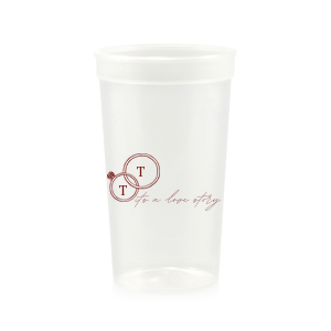 The It's A Love Story Cup will have your guests saying "Yes!" Commemorating the engagement of Taylor Swift and Travis Kelce, match your own special event with their whirlwind romance. Customize the text and style of cup to best match your special events unique vibes!