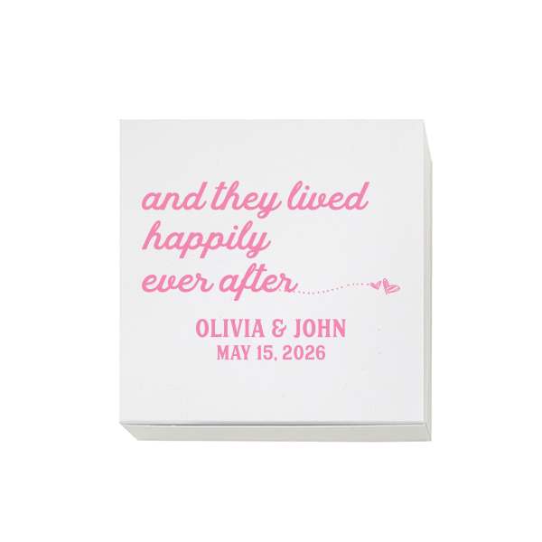 ForYourParty's personalized Satin Fuchsia Cake Box with Satin Fuchsia Foil has a Sketchy Heart Line graphic and is good for use in Frames, Hearts, Wedding themed parties and couldn't be more perfect. It's time to show off your impeccable taste.