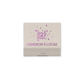 Pop open the joy with the  Best Day Ever Bubbles Matchbook, effusing 'Best Day Ever' amidst playful bubbles. The couple's names bubble up below, adding a sparkle of delight to your unforgettable celebration.