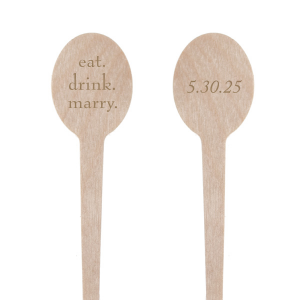 Oval initial wedding Drink Stirrer- Sold per stirrer