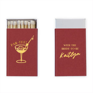 Par-Tee Bridal Shower Matchbox