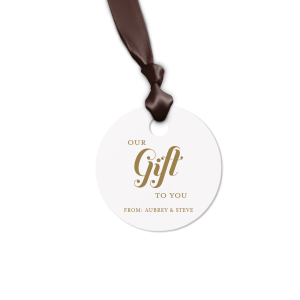 Here's a must have for your next celebration. Decorate your gift like never before and surprise your loved ones with this Our Gift To You Letterpress Tag. Everyone will love it!