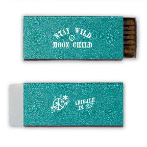 Celebrate your disco themed birthday party with this unique party favor. Birthday matchboxes are a fun way to mark a comemorative event. This custom matchbox is perfect for your 70s themed birthday party. 