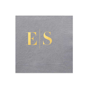 ForYourParty's chic Platinum Cocktail Napkin with Shiny 18 Kt Gold Foil can't be beat. Showcase your style in every detail of your party's theme!