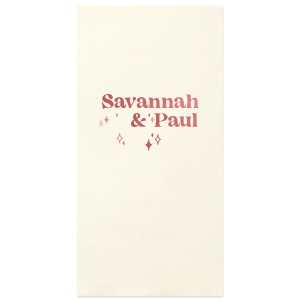 Are you looking for a fantastic napkin that will bring that Retro vibe on your Wedding? We got the perfect solution for you! Now you can put your names on it and you are ready to go! Leave everyone speechless! 
