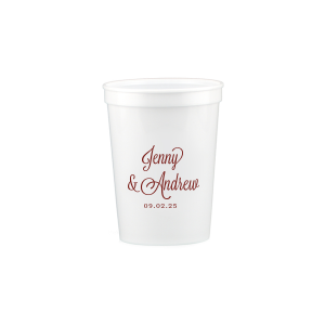 New Year's Wedding - Wedding Stadium Cups #57 - Custom order - Bridal Wedding Favors, Wedding Cups, Party Cups