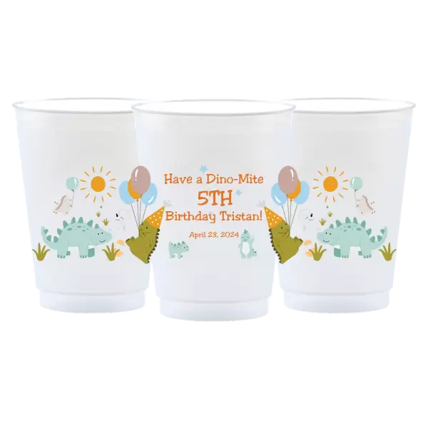 Dinosaur Birthday Photo Full Color Custom Cup