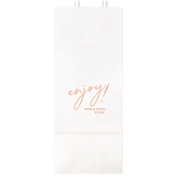Our personalized Red Gift Bag with Shiny Rose Gold Foil are a must-have for your next event—whatever the celebration!