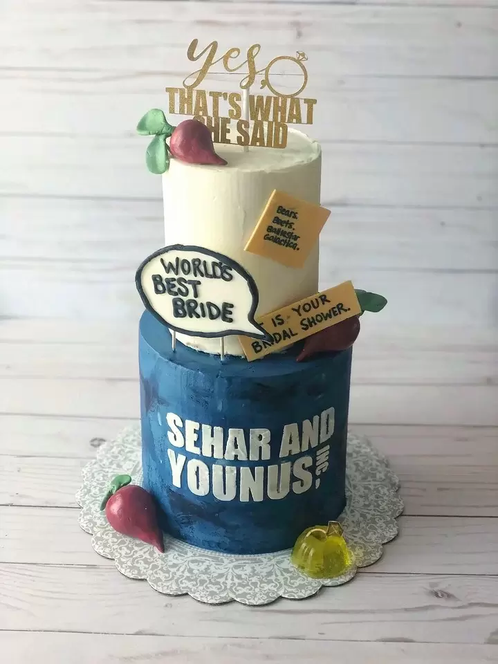 Epic "The Office" Themed Bridal Shower Cake