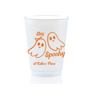 Get groovy this spooky season with the Groovy Halloween Cup. Our custom and cute Halloween decor will add a memorable touch at your Halloween party. Featuring two adorable ghosts, personalize teh design with your own name. 