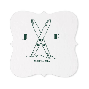 The Après Ever After Coaster is just what you need for home entertainment during the winter season. The customizable design is perfect for holiday, vacation or outdoor themed parties available in a variety of colors.