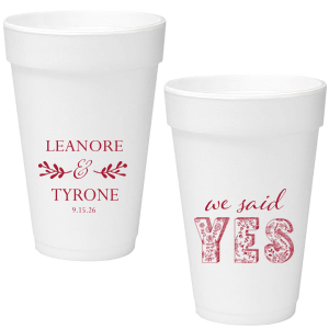Celebrate in style with the We Said Yes Wedding Cup. Featuring a vibrant 3D "YES" filled with elegant florals, it’s a nod to romance and joy. The reverse reveals the couple’s names linked in love with the date below. A true cup of celebration! 