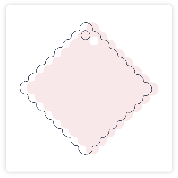 Customize Large Scalloped Gift Tag More