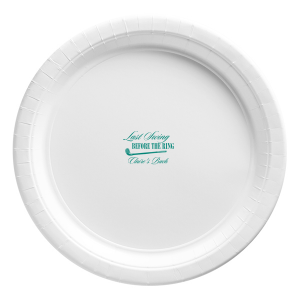 Show how you serve with the Last Swing Before The Ring Plate. The sporty design showcases customizable text in your choice of colors. Personalize the design to best match your party time vibes!