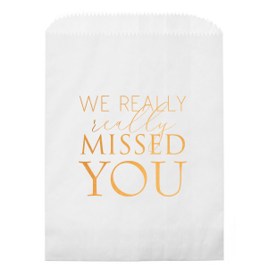 Our beautiful custom White Cookie Bag with Shiny Copper Foil will add that special attention to detail that cannot be overlooked.