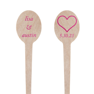 Oval initial wedding Drink Stirrer- Sold per stirrer