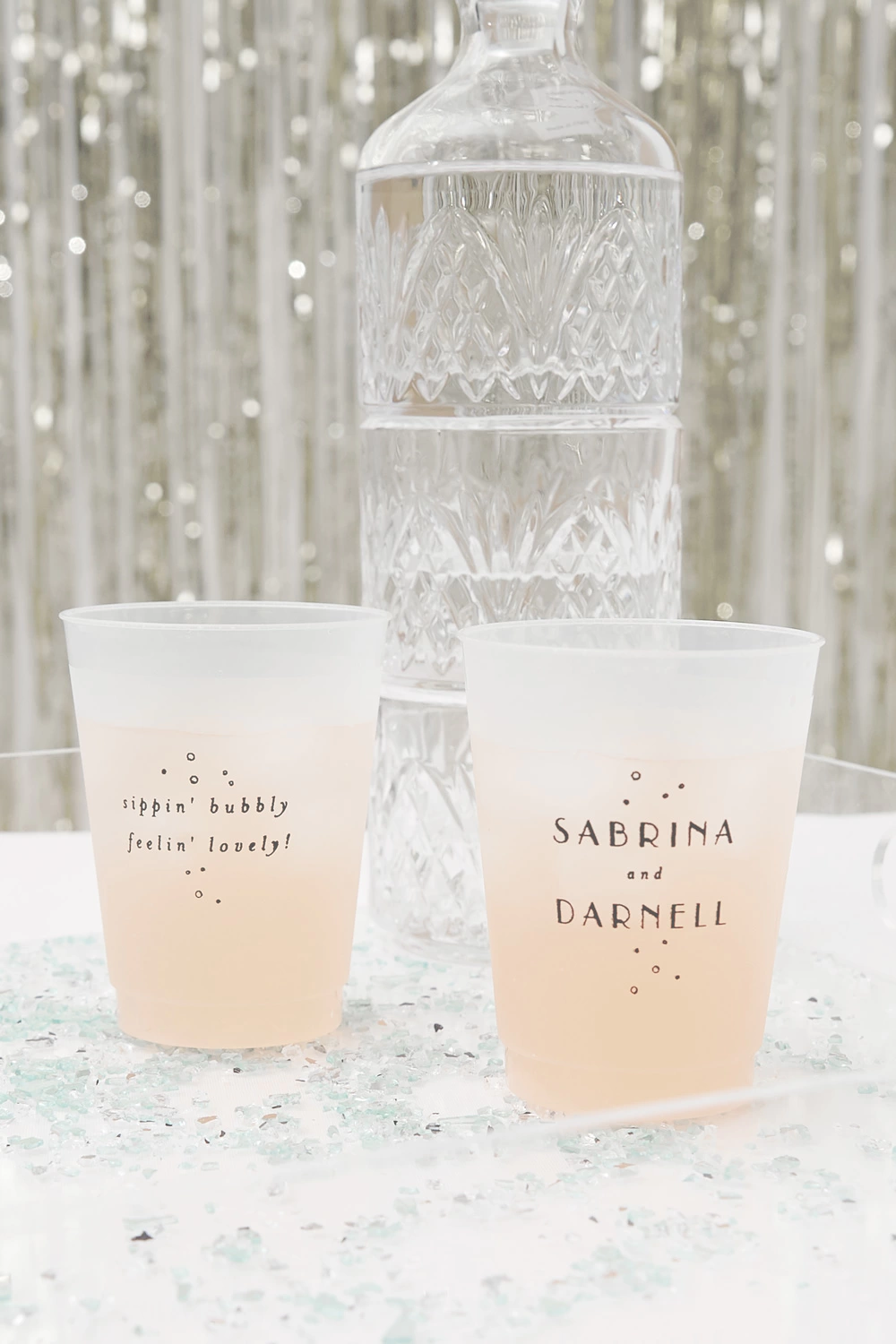 Pink Gimlet Cocktail in Custom Frostflex Cups