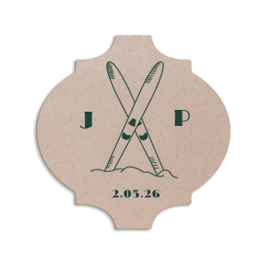 The Après Ever After Coaster is just what you need for home entertainment during the winter season. The customizable design is perfect for holiday, vacation or outdoor themed parties available in a variety of colors.