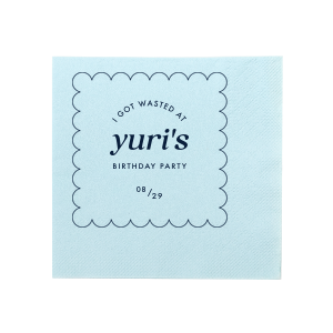 Scalloped Frame Birthday Napkin