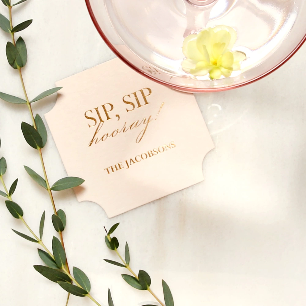 Sip Hip Hooray Custom Coasters. | For Your Party
