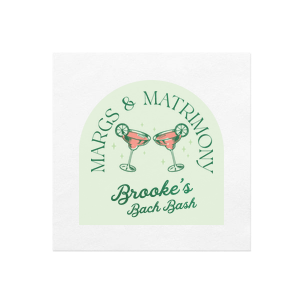 Cheers to Margs and Matrimony Party Napkin