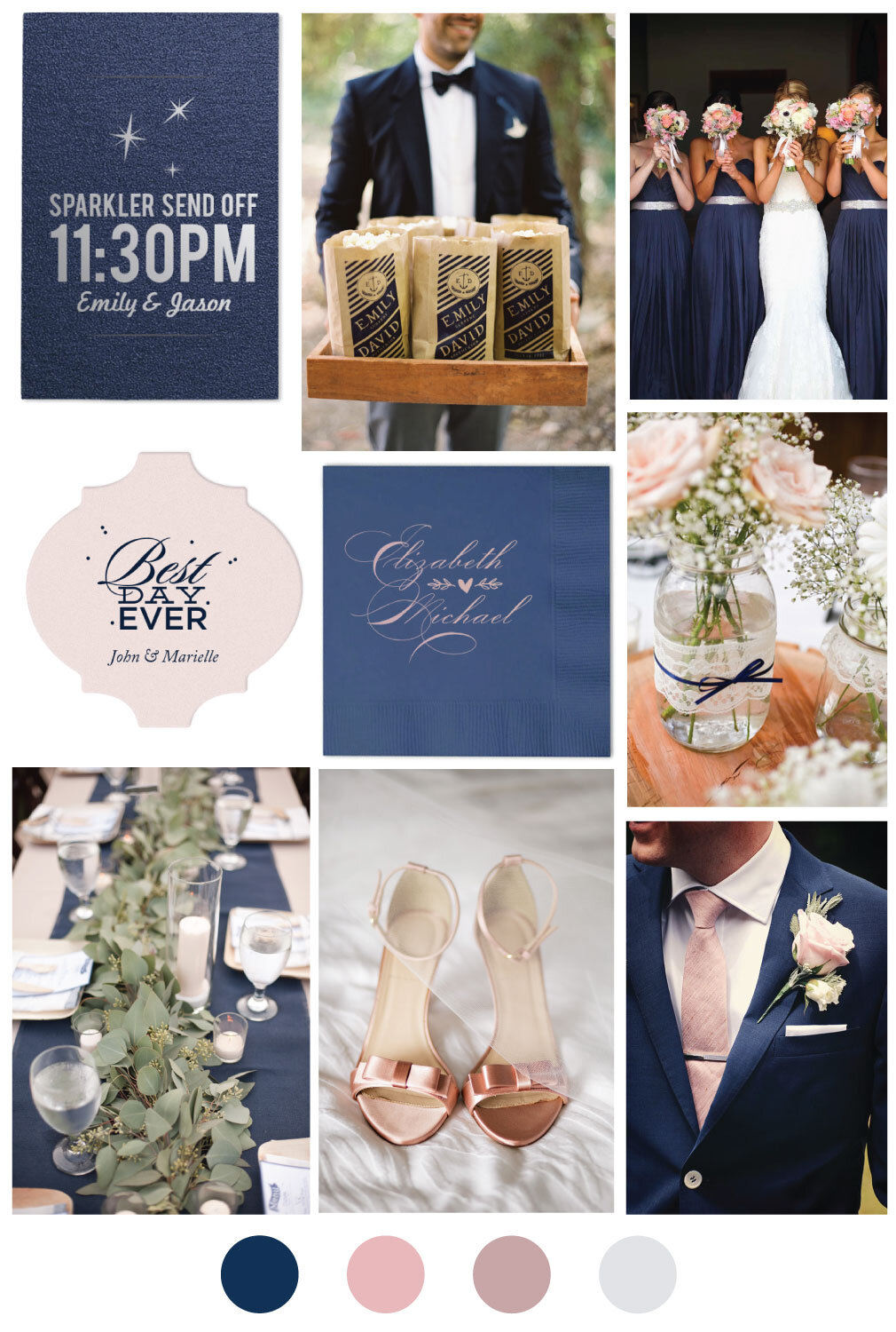 Blush & Blue Color Palette | For Your Party