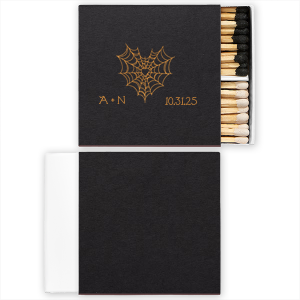 Show your love for the season with the elegant Web Heart Match! Perfect for spooky events and gatherings, catch the attention of your guests with personalized text alongside an elegant heart shaped spider web.