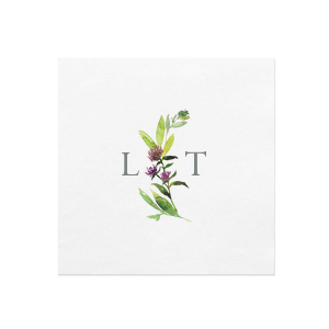 The ever-popular White Borderless Full Color + Foil Cocktail Napkin with Matte Slate Gray Ink Digital Print Colors and NEW Shiny Merlot Foil will give your party the personalized touch every host desires.