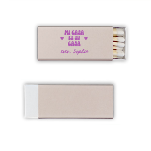 With a classic phrase and an inviting design, these matches are the perfect way to make any home feel like a cozy and welcoming place. The simple bold design and heartfelt message will add a personal touch to any gathering.