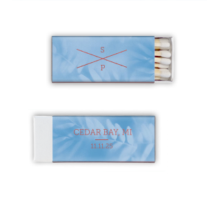 The ever-popular Stardream Sky Blue Classic Matchbox with Shiny Rose Quartz Foil can't be beat. Showcase your style in every detail of your party's theme!