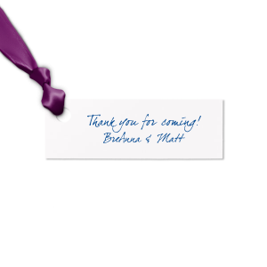 Our personalized Natural Cranberry Rectangle Gift Tag with Satin 18 Kt. Gold Foil can be customized to complement every last detail of your party.