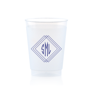 Elevate your event with the Prism Frame Monogram Cup. This mesmerizing design features layered 3D squares creating a prism effect, with your monogram elegantly framed at the center. It’s an artistic blend of sophistication and optical enchantment—perfect for a truly memorable celebration.