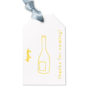 Minimal Bridal Shower Chic Bottle Tag