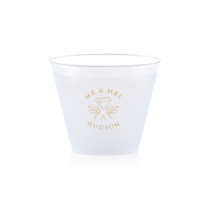 Cheers to 9oz Frosted Unbreakable Plastic Cup 193 Custom Bridal
