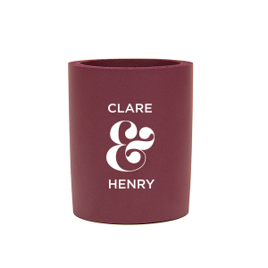 Dynamic Duo! Celebrate the perfect partnership with the Ampersand Can Cooler. Featuring a bold, swirling ampersand, this design beautifully unites one name above and the other below. No doubt about it—this couple is a perfect equation!
