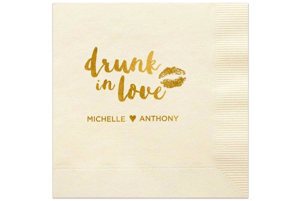drunk in love wedding napkin